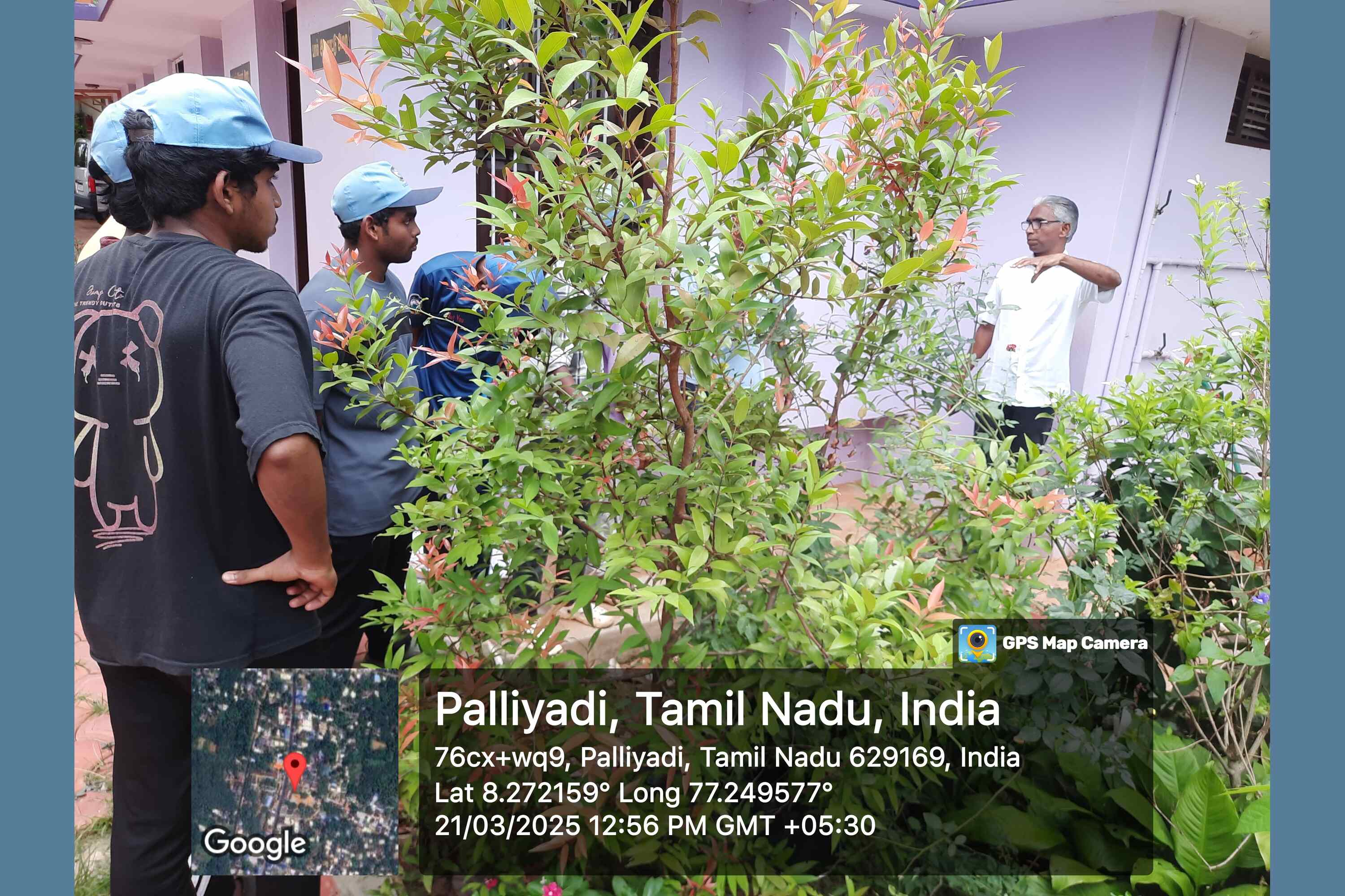 Gardening Work in Church Campus