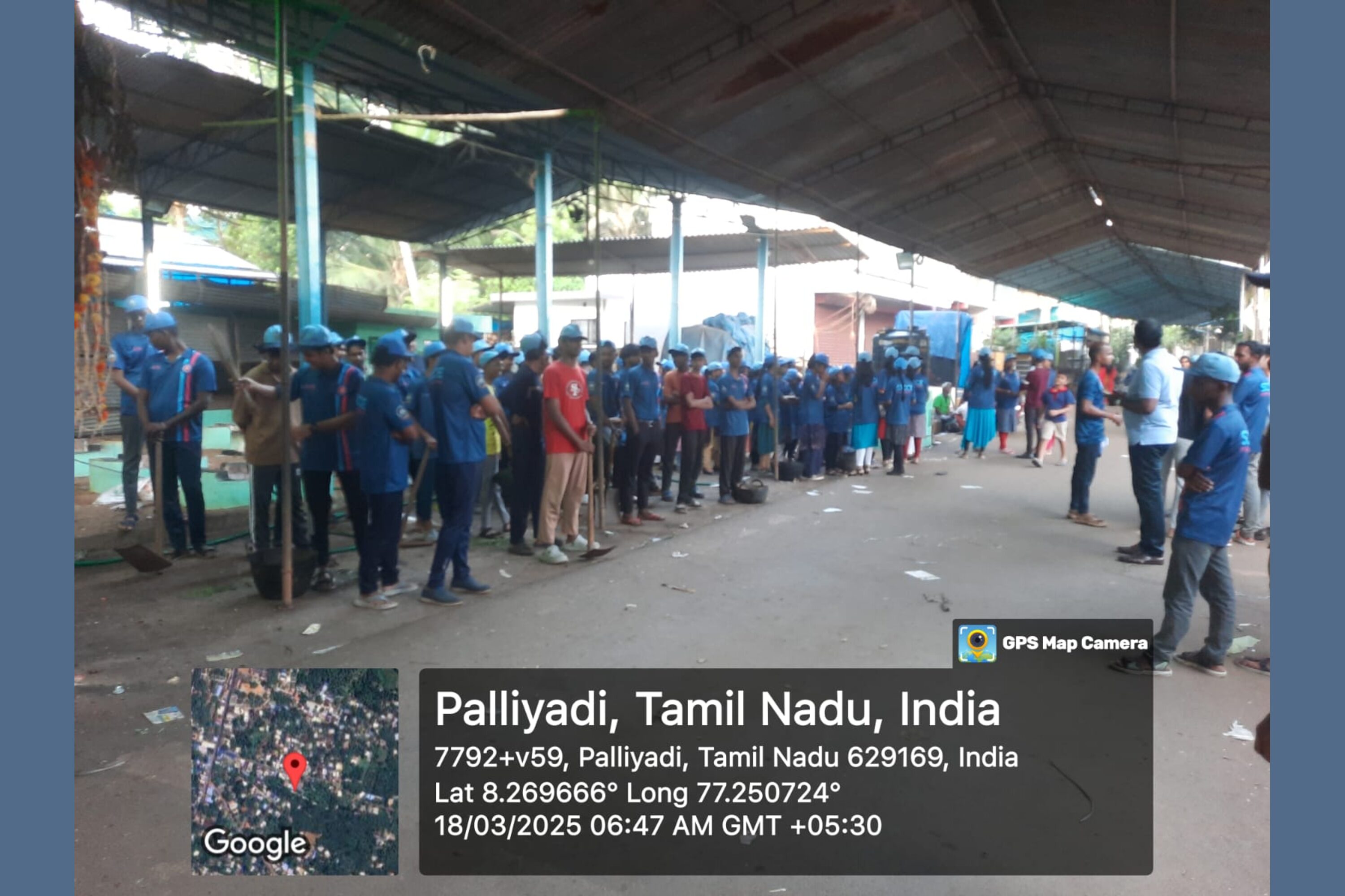 NSS Volunteers Cleaning work in Palayapalli