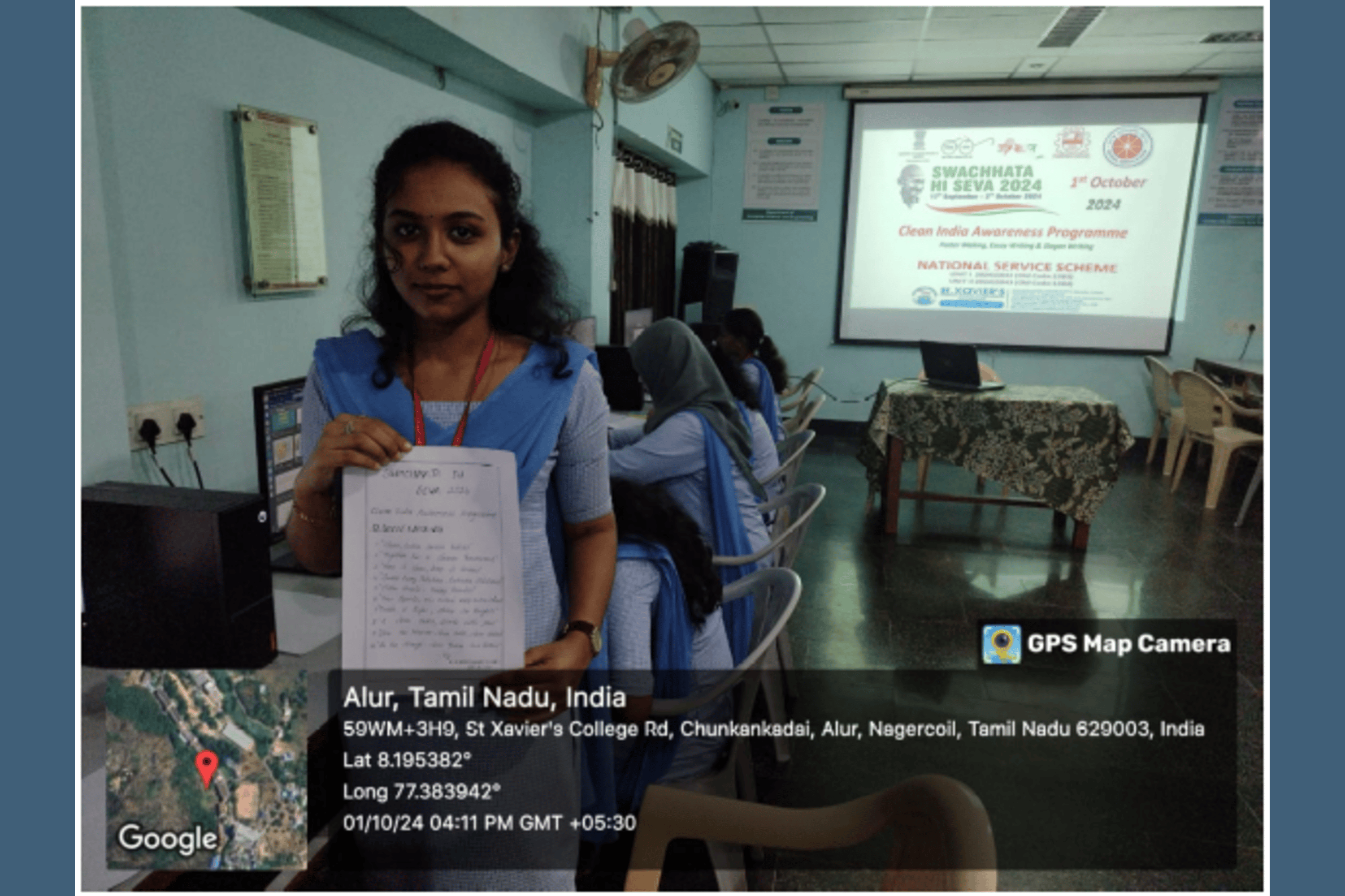 SWATCHHATA HI SEVA - CLEAN INDIA AWARENESS TALK AND ESSAY SLOGAN WRITING (01.10.2024)