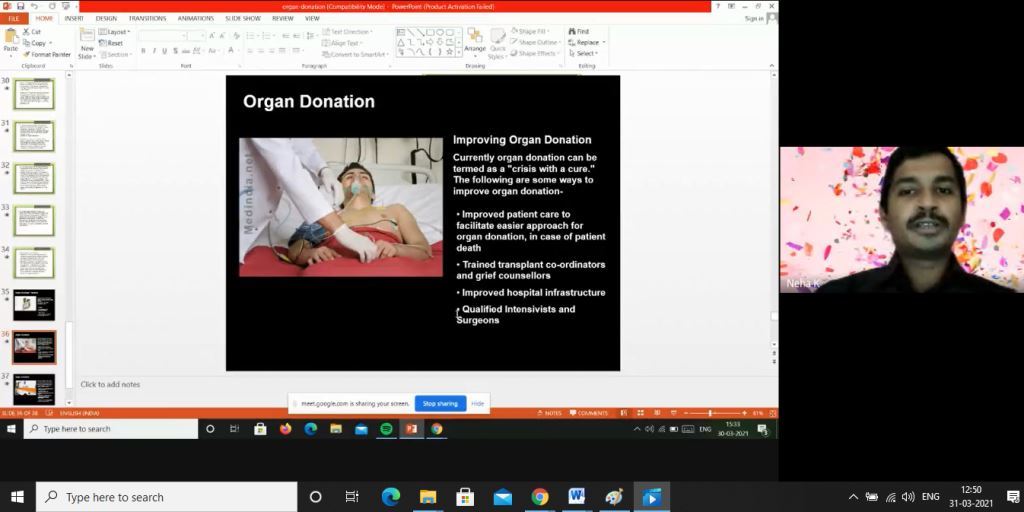 Organ Donation Awareness - 30-03-2021