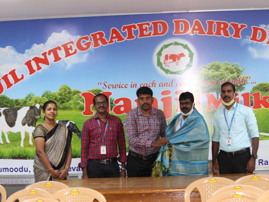Greeting DGM Nanjil Dairy